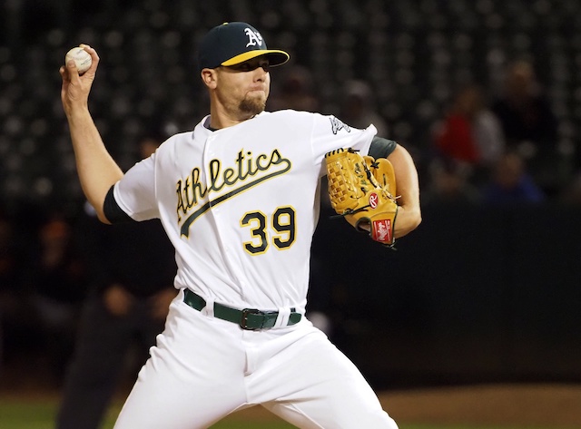 Oakland Athletics relief pitcher Blake Treinen