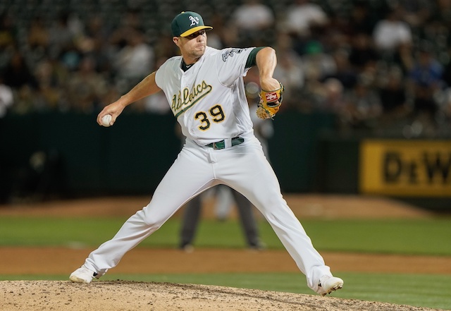 Oakland Athletics relief pitcher Blake Treinen