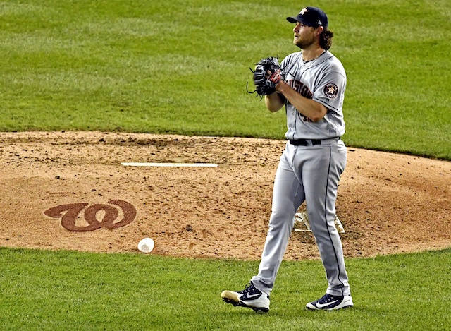 Houston Astros starting pitcher Gerrit Cole during the 2019 World Series