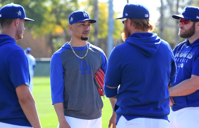 Cody Bellinger, Mookie Betts, Max Muncy, Joc Pederson, 2020 Spring Training