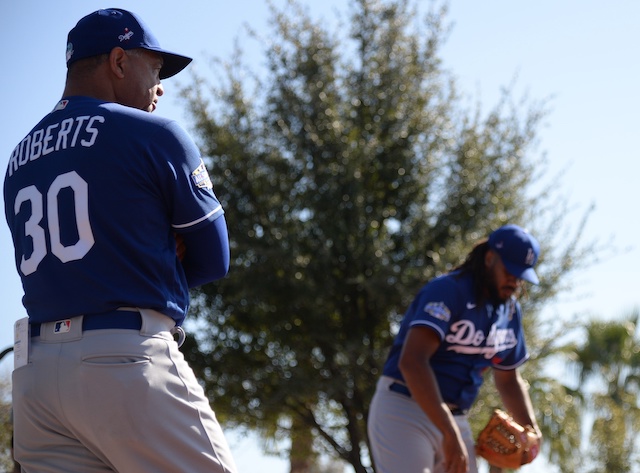 Kenley Jansen, Dave Roberts, 2020 Spring Training