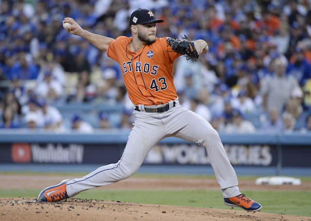 Houston Astros pitcher Lance McCullers Jr. during the 2017 World Series