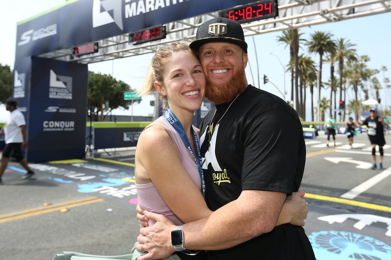 Kourtney Turner, Justin Turner, 2018 Los Angeles Marathon