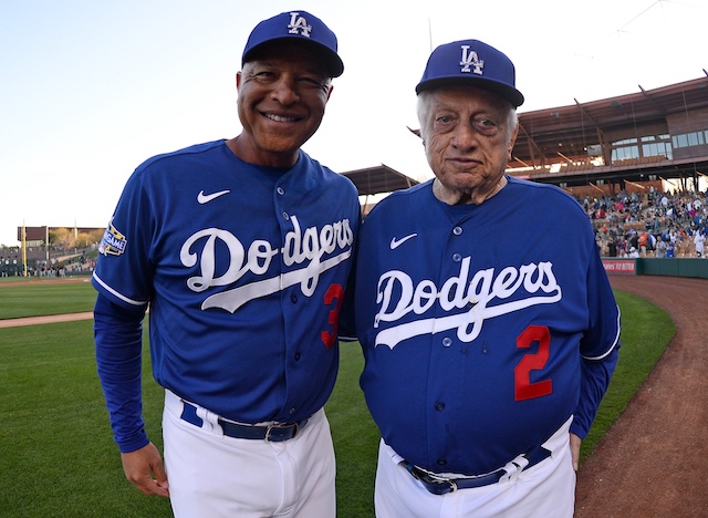 Tommy Lasorda, Dave Roberts, 2020 Spring Training