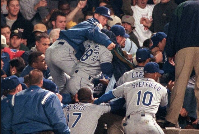 Orel Hershiser, Todd Hollandsworth, Gary Sheffield, Wrigley Field