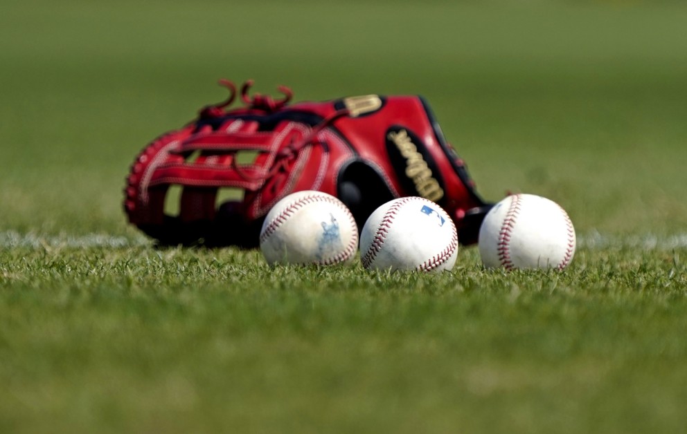 Baseballs, Wilson glove