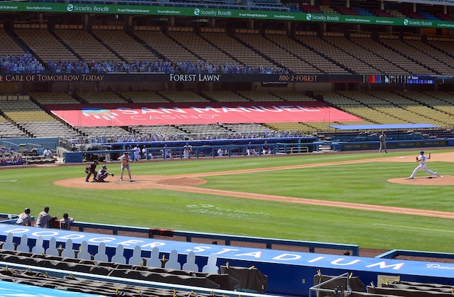 Blake Treinen, Dodger Stadium view, seats ad