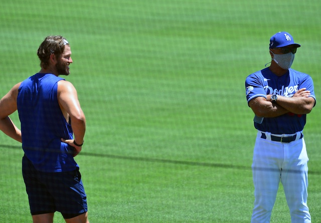 Clayton Kershaw, Dave Roberts, 2020 Spring Training