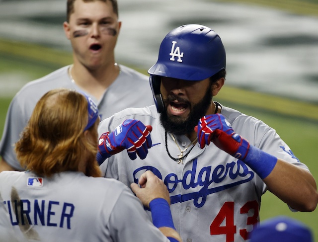 Joc Pederson, Edwin Rios, Justin Turner, 2020 NLCS