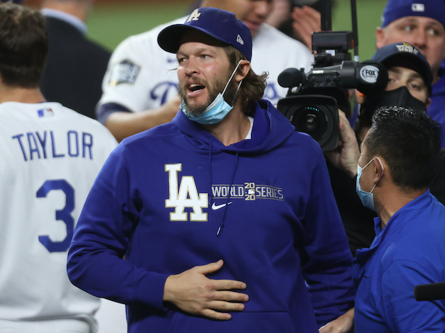 Clayton Kershaw, Dodgers win, 2020 World Series