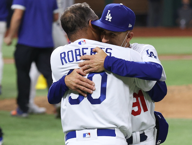 Dino Ebel, Dave Roberts, Dodgers win, 2020 World Series