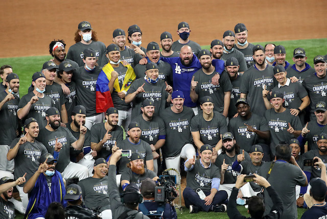 Dodgers team photo, 2020 World Series