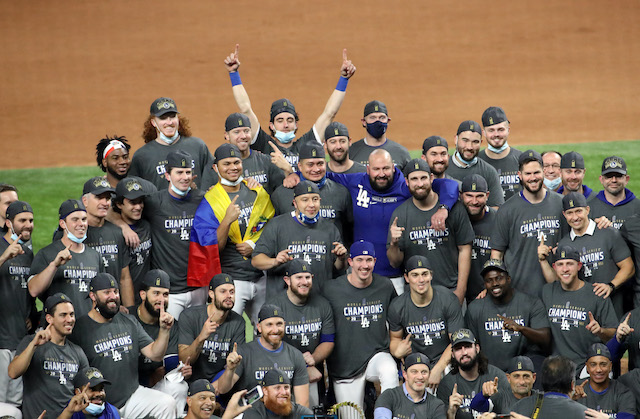 Dodgers team photo, 2020 World Series