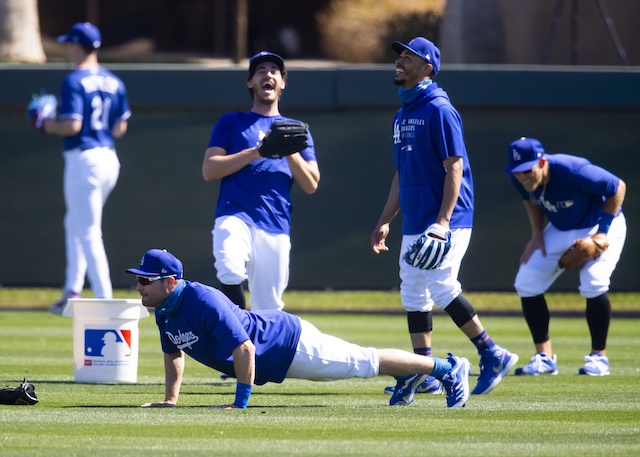 Matt Beaty, Cody Belinger, Mookie Betts, Walker Buehler, AJ Pollock, 2021 Spring Training