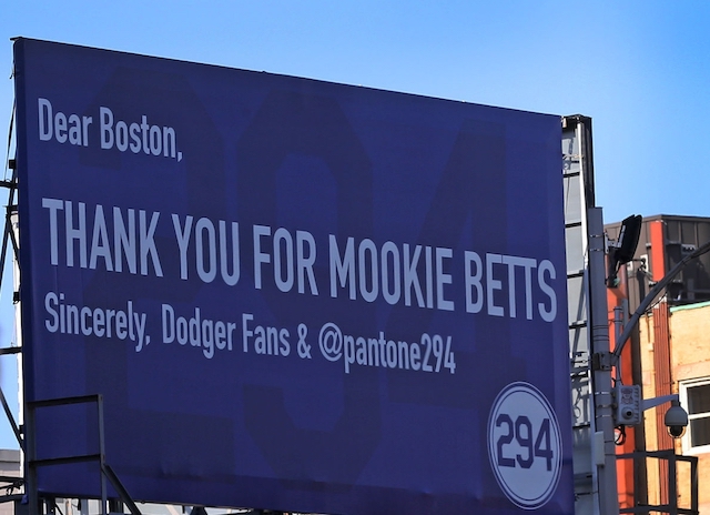 Mookie Betts billboard, Pantone 294