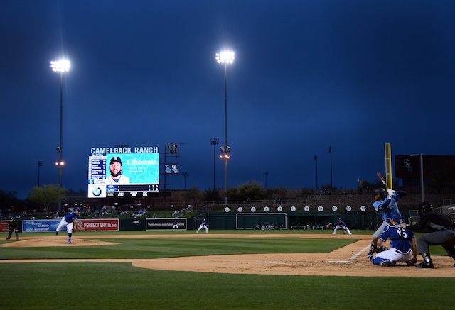 Tony Gonsolin, Will Smith, Camelback Ranch view, 2021 Spring Training