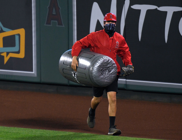 Angels grounds crew, trash can