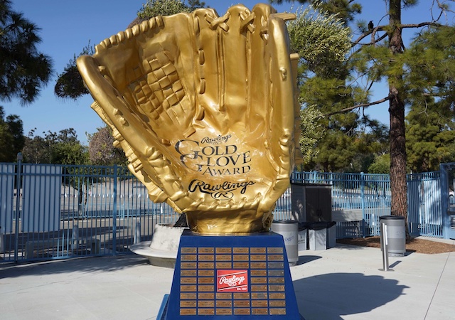 Gold Glove statue, center field plaza