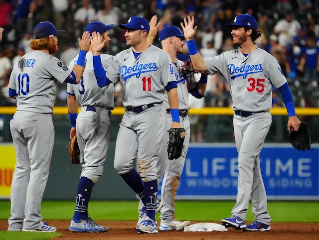 Cody Bellinger, Gavin Lux, AJ Pollock, Chris Taylor, Justin Turner, Dodgers win