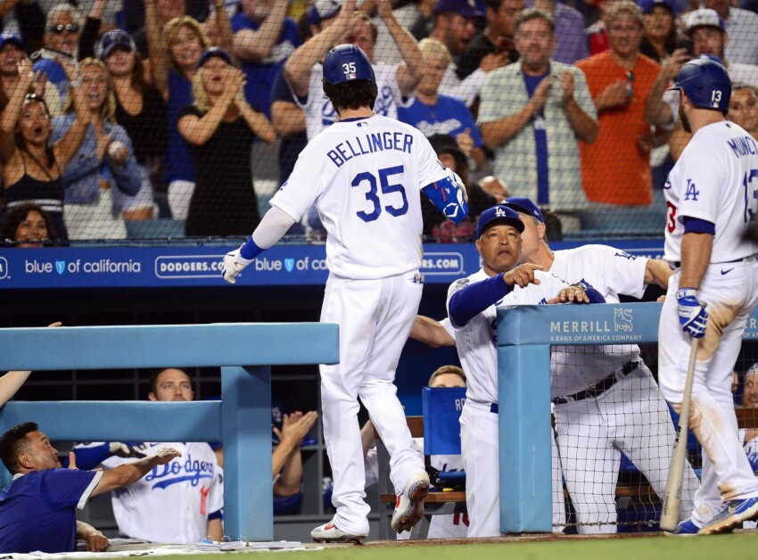 Cody Bellinger, Max Muncy, Dave Roberts