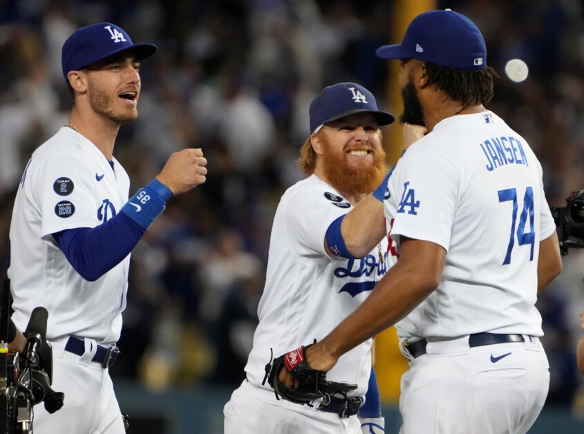 Cody Bellinger, Kenley Jansen, Justin Turner, Dodgers win, 2021 NLCS