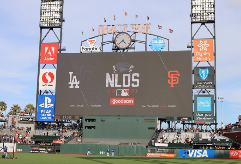 Oracle Park view, 2021 NLDS