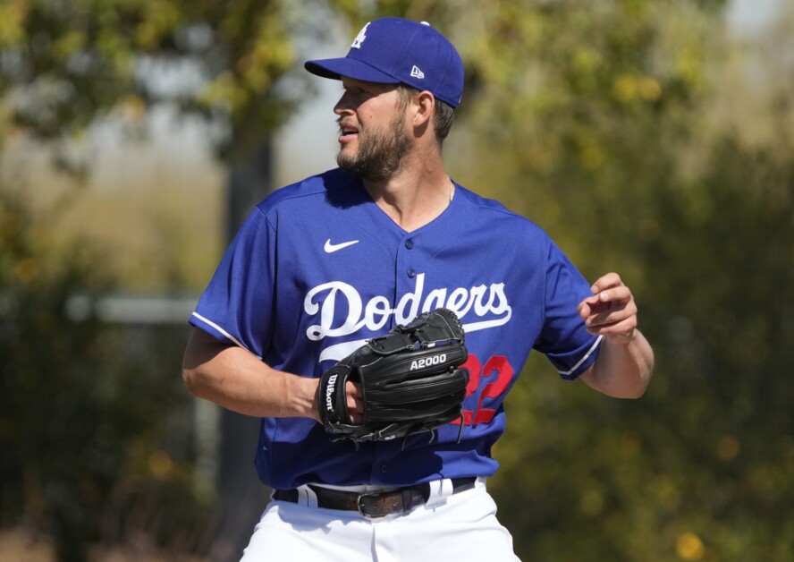 Clayton Kershaw, PFP drills, 2022 Spring Training