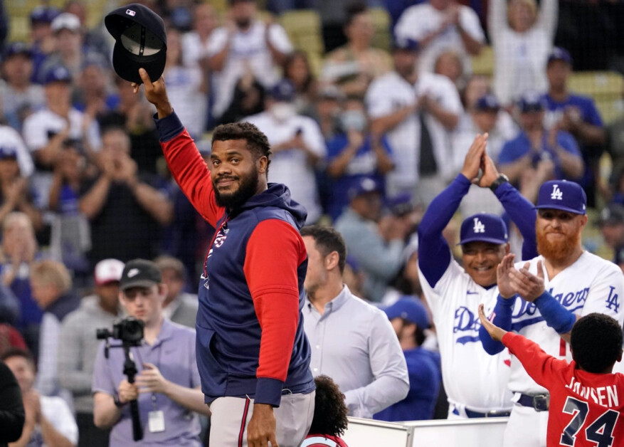 Andrew Friedman, Kenley Jansen, Dave Roberts, Justin Turner