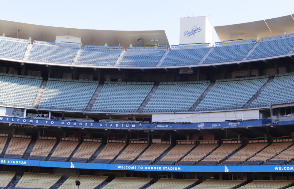 Dodgers logo, Dodger Stadium seats, 2022 Dodgers All-Access