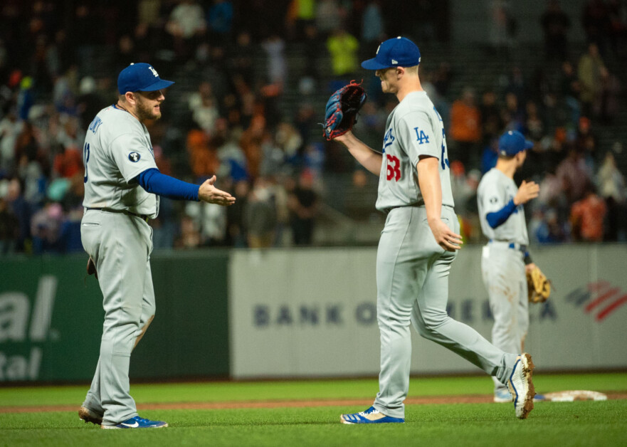 Justin Bruihl, Max Muncy, Trea Turner, Dodgers win