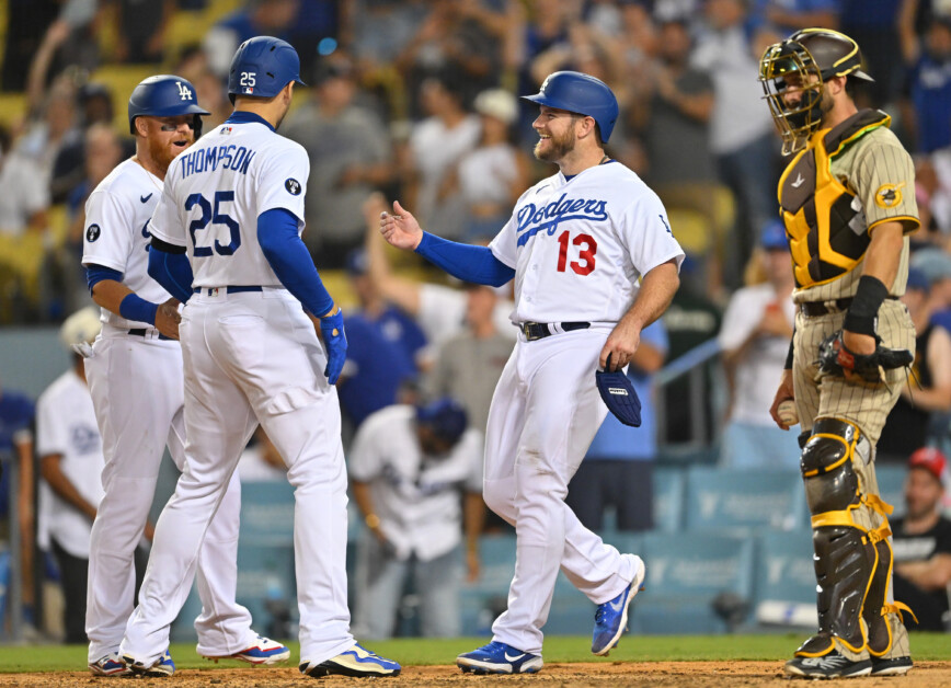 Max Muncy, Trayce Thompson, Justin Turner