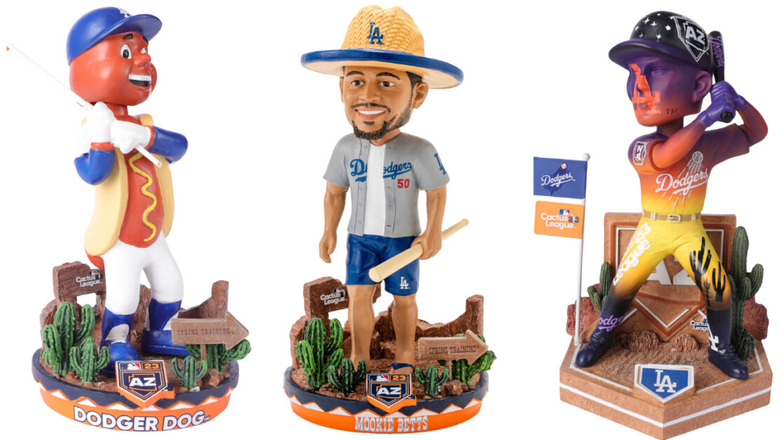 Mookie Betts bobblehead, Dodger Dog, 2023 Spring Training, FOCO