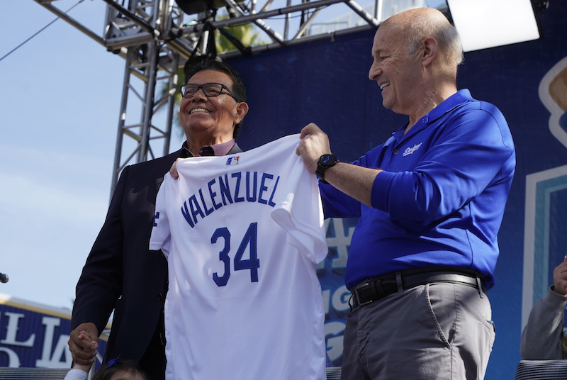 Stan Kasten, Fernando Valenzuela, 2023 Dodgers FanFest