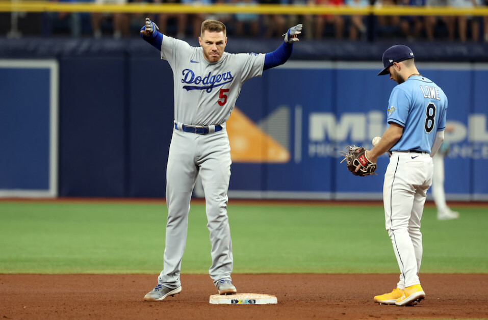 Freddie Freeman, curtain celebration