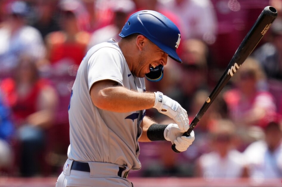 Austin Barnes, hit by pitch