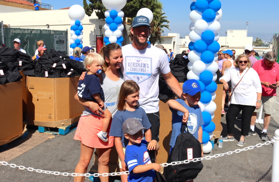 Clayton Kershaw, Ellen Kershaw, Cali Ann, Charley, Cooper, Chance, Kershaw's Challenge, Back to School Bash