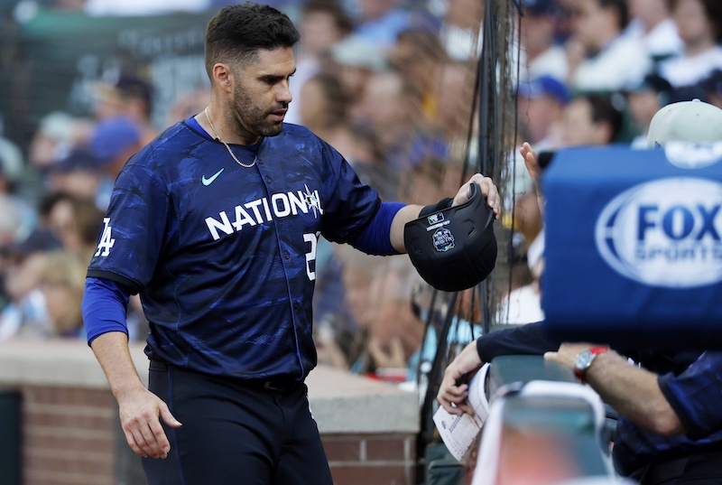 J.D. Martinez, Fox Sports camera, 2023 MLB All-Star Game