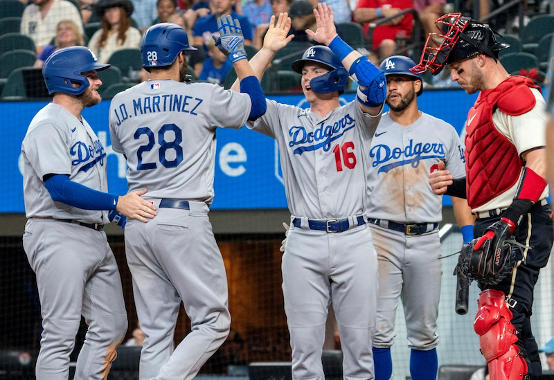 J.D. Martinez, Max Muncy, David Peralta, Will Smith