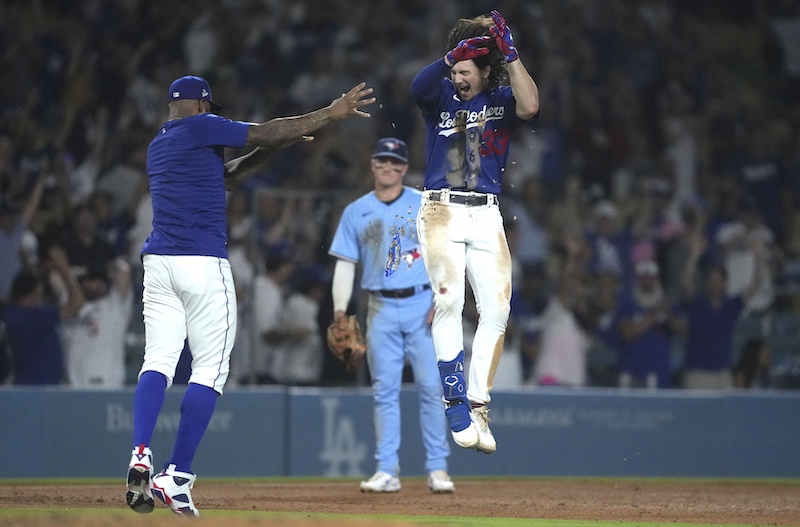 Jason Heyward, James Outman, Dodgers City Connect, walk-off win