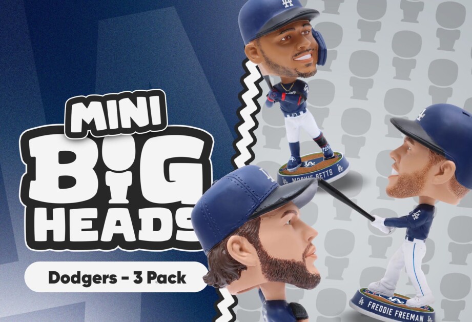 Mookie Betts, Freddie Freeman, Clayton Kershaw, Dodgers bobblehead set, FOCO