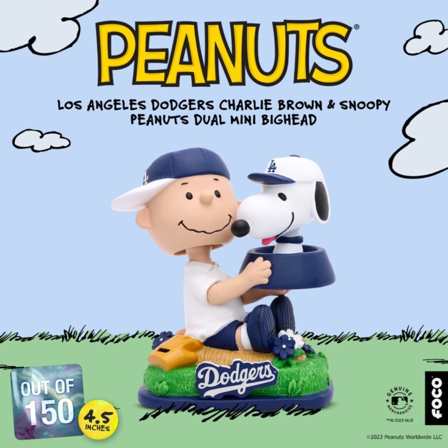 Dodgers bobblehead, Charlie Brown, Snoopy, Peanuts, FOCO