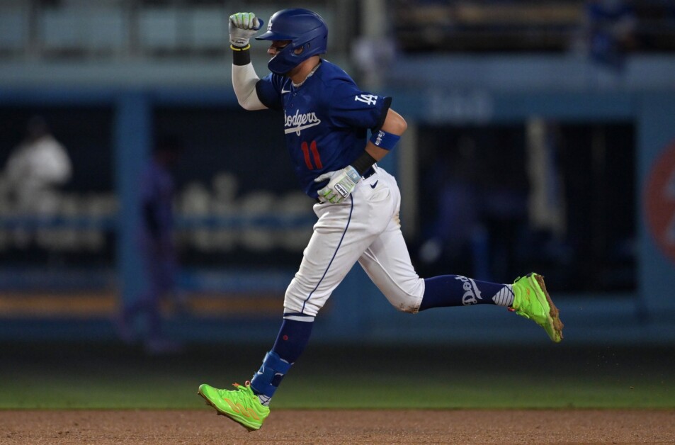 Miguel Rojas, freight train celebration, Dodgers City Connect