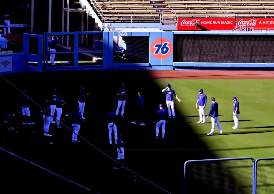 Caleb Ferguson, Dodgers pitchers, Dodgers workout, 2023 NLDS