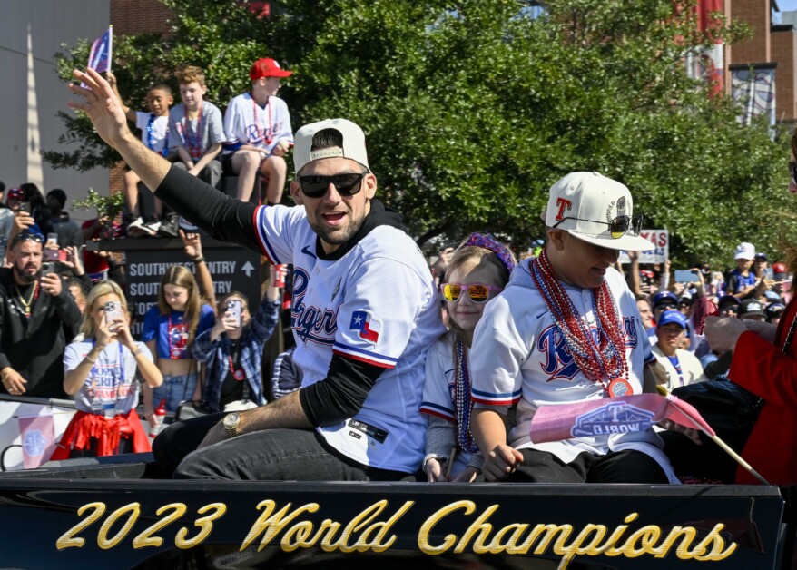 Nathan Eovaldi, 2023 World Series parade