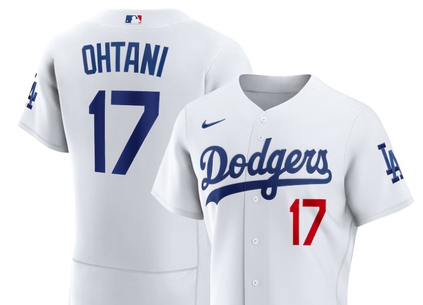 Shohei Ohtani, Dodgers jersey