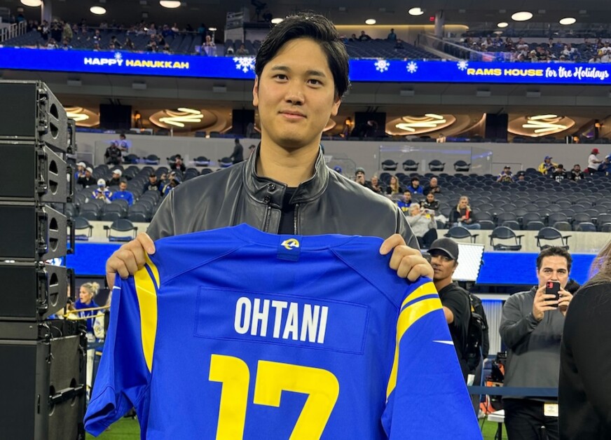 Shohei Ohtani, Los Angeles Rams, SoFi Stadium, Rams Jersey