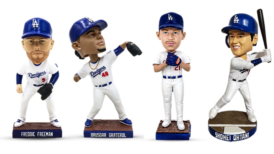 Freddie Freeman, Brusdar Graterol, Walker Buehler, Shohei Ohtani, bobbleheads