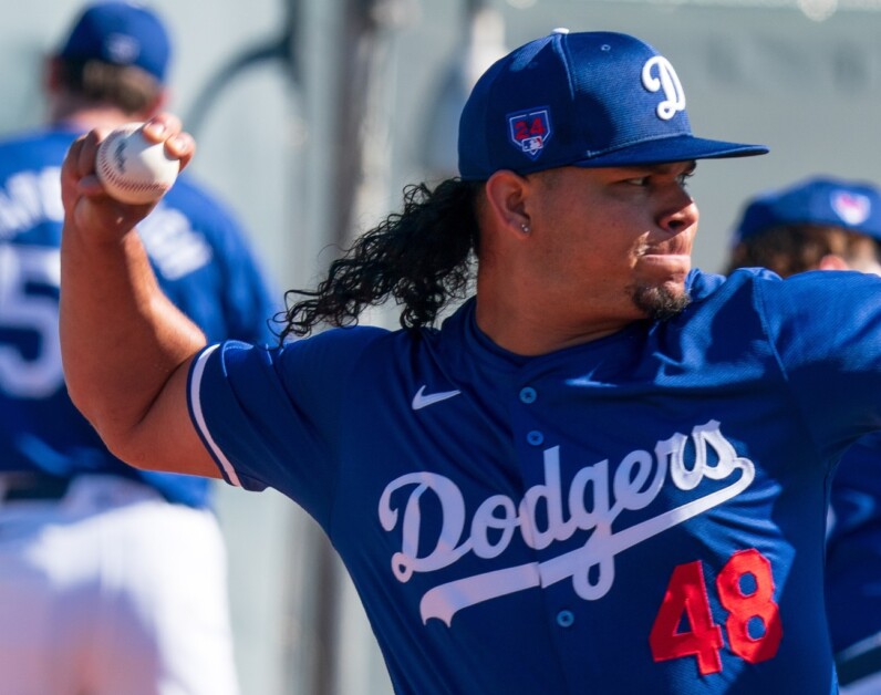 Brusdar Graterol, Dodgers workout, 2024 Spring Training