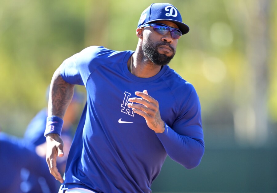 Jason Heyward, Dodgers workout, 2024 Spring Training