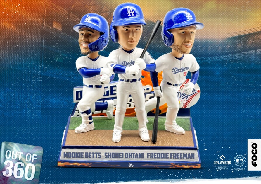 Mookie Betts, Shohei Ohtani, Freddie Freeman, Dodgers bobblehead, FOCO